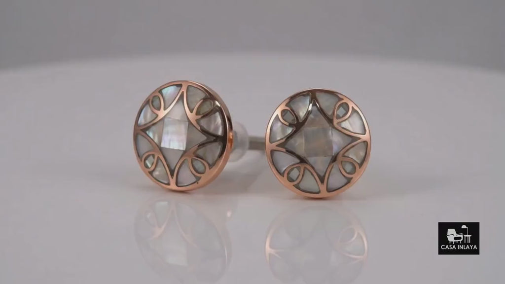 Handmade Mother of Pearl Copper Cabinet Knob