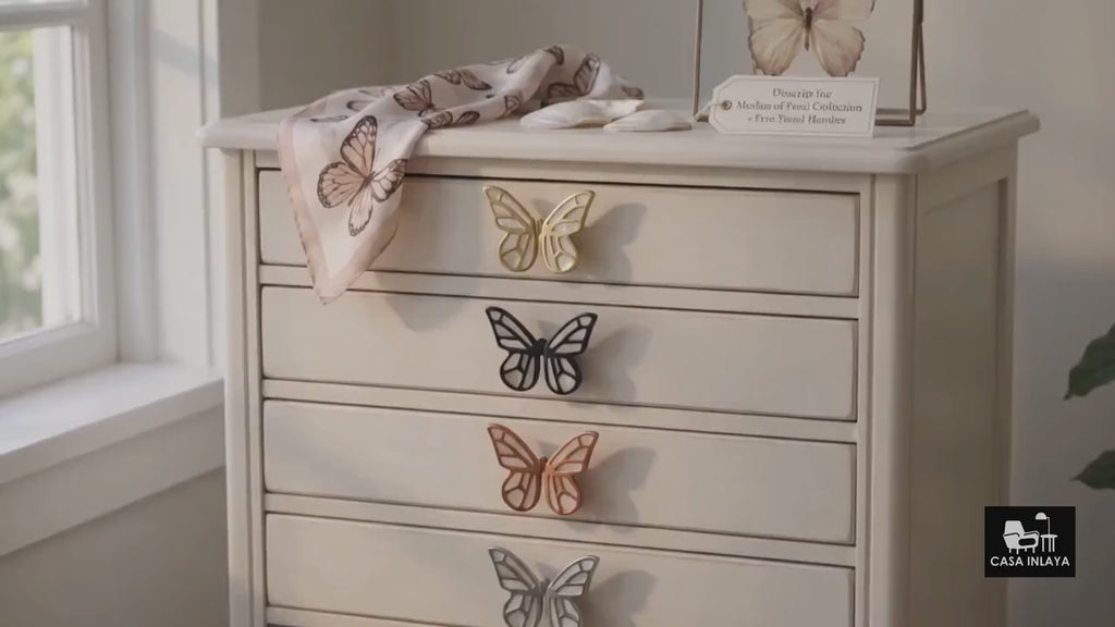 Mother of Pearl Butterfly Cabinet Knob