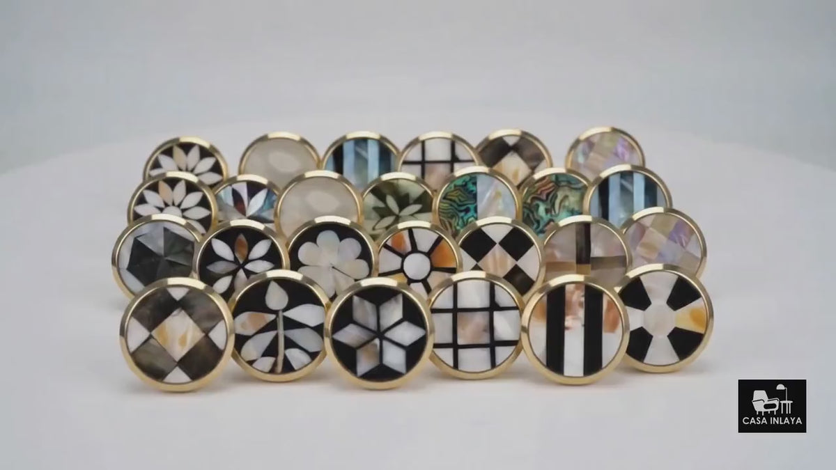 Mother of Pearl & Brass Opulence Handle