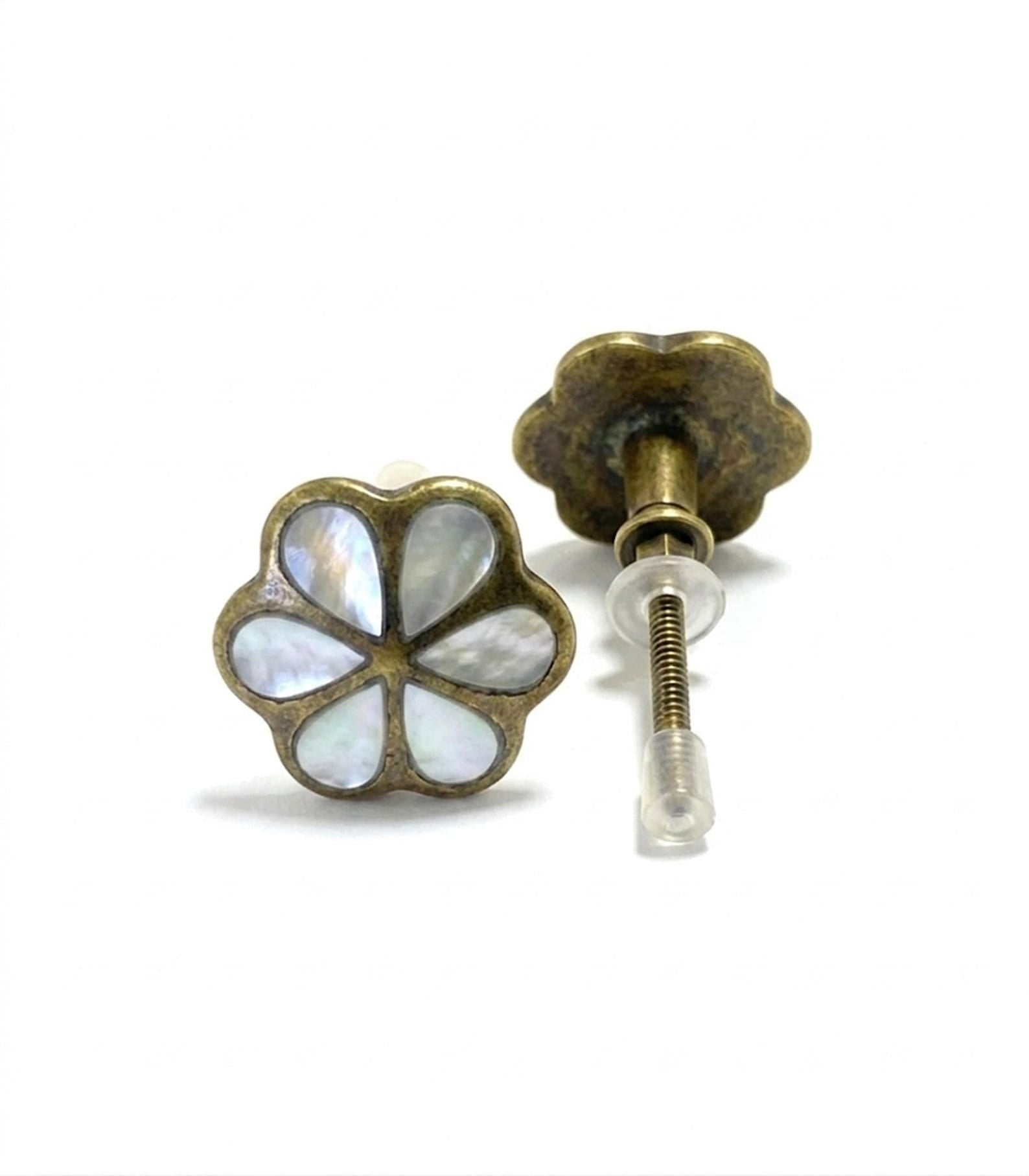 Pearl Floral Cabinet Knob