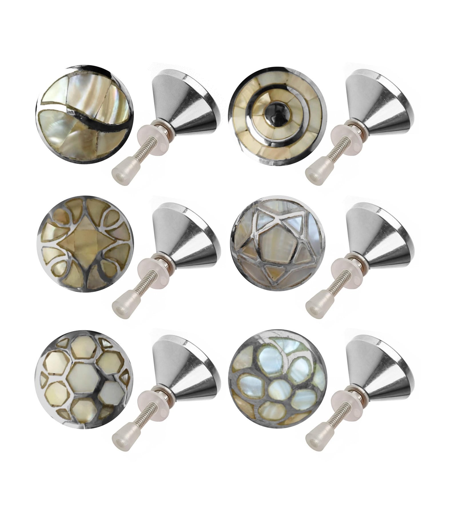 Mother of Pearl & Chrome Opulence Handle