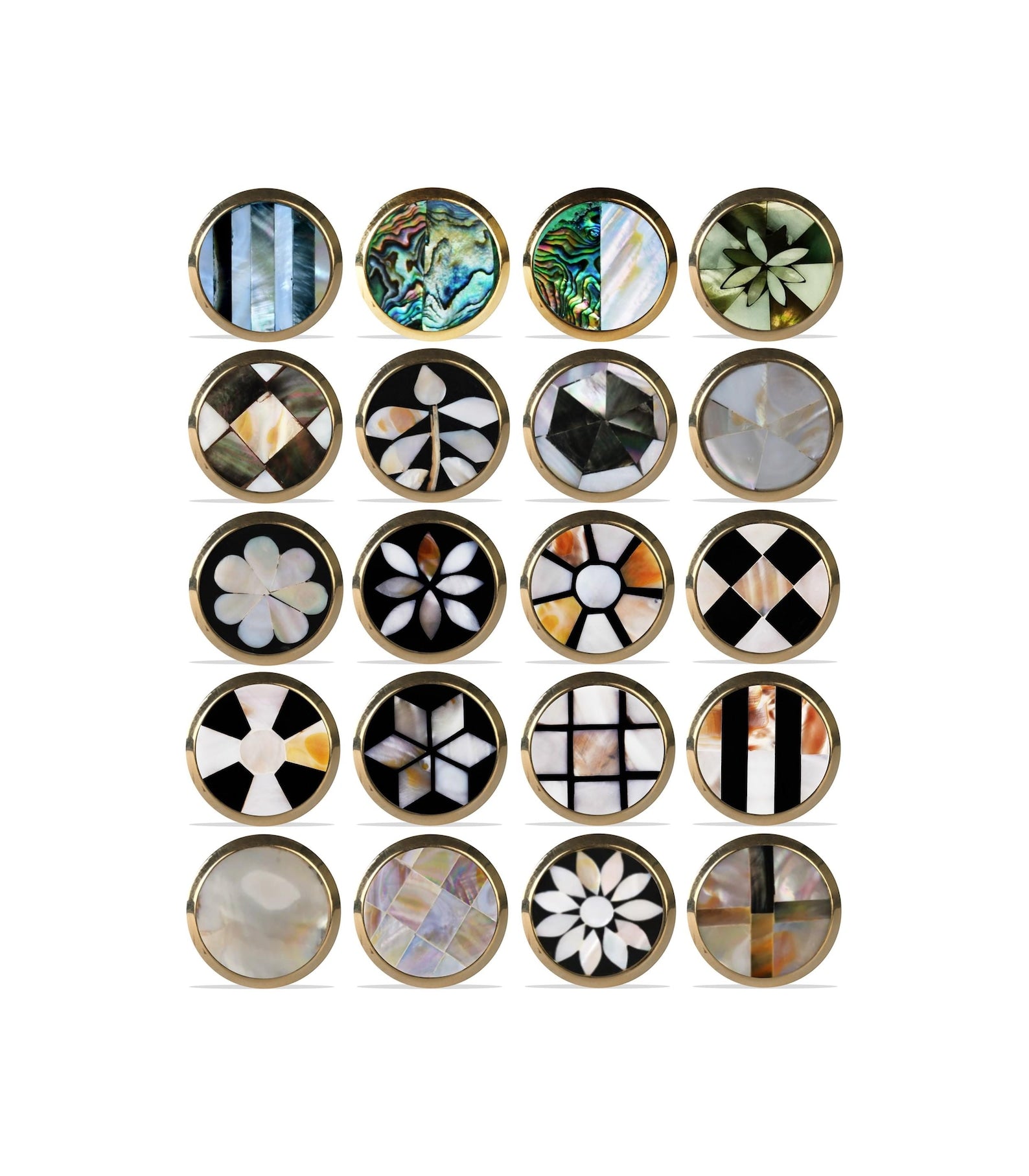 Mother of Pearl & Brass Opulence Handle