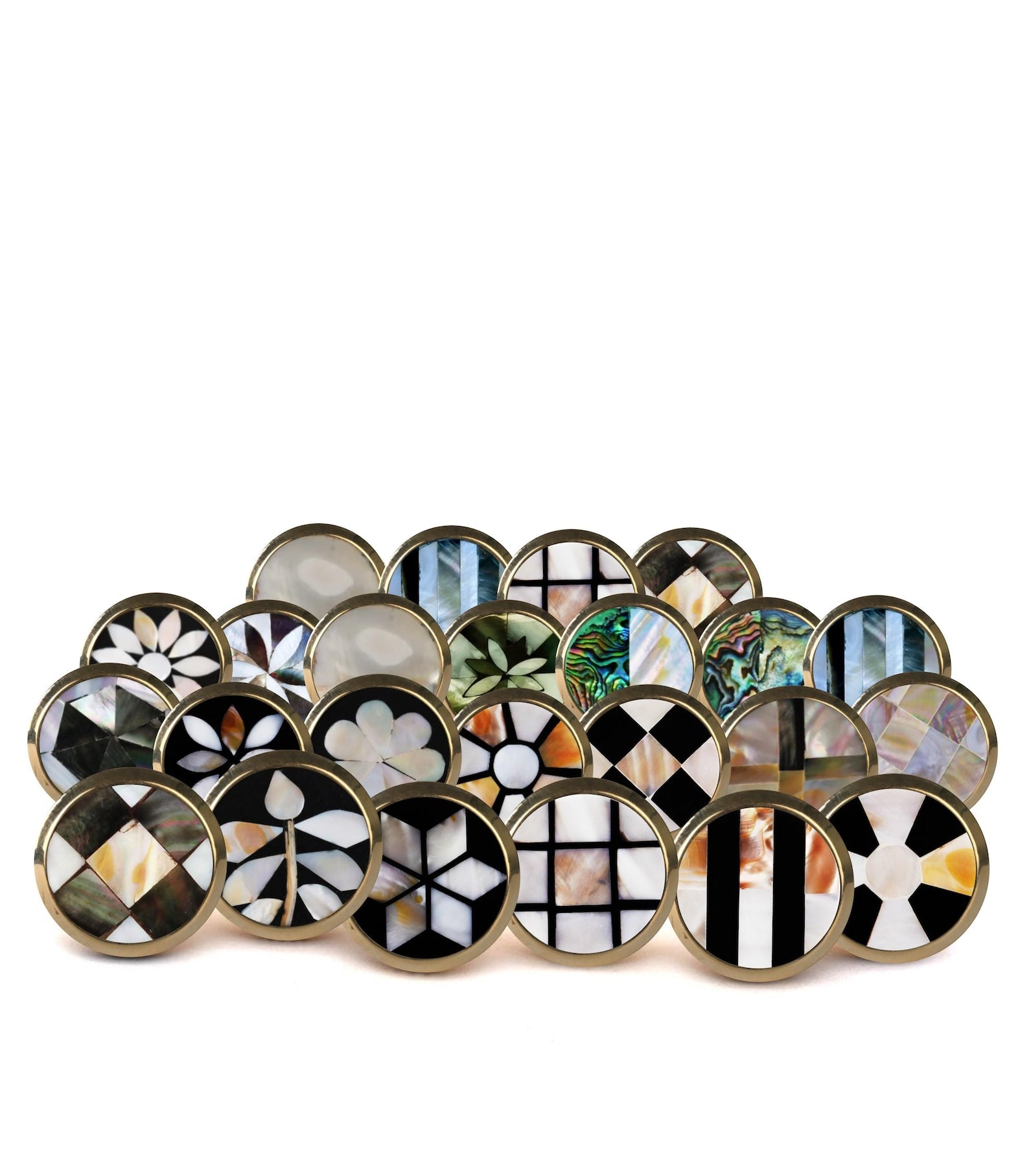 Mother of Pearl & Brass Opulence Handle
