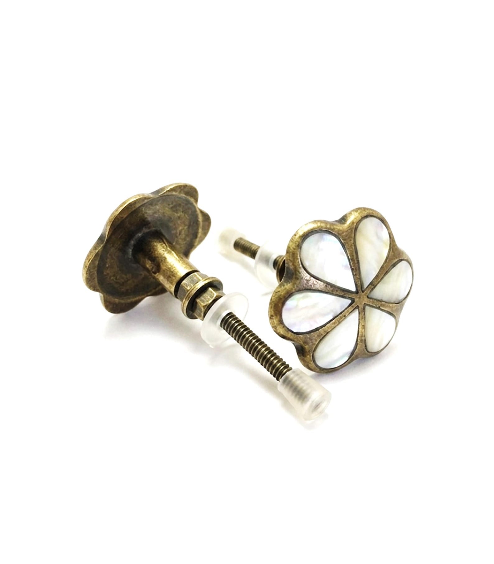 Pearl Floral Cabinet Knob