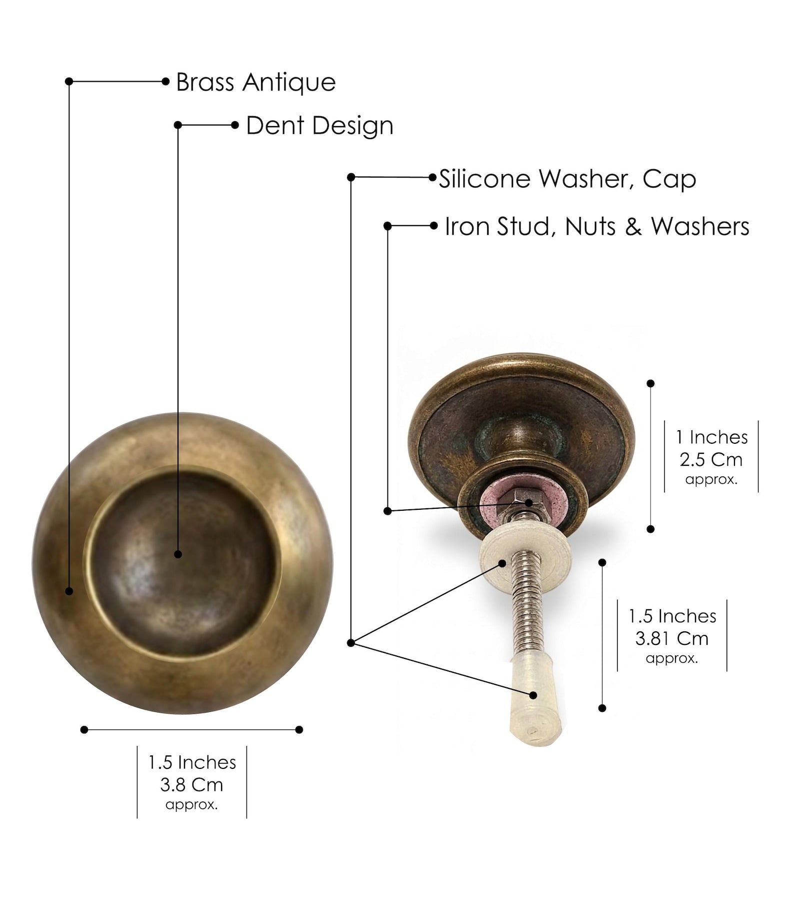 Vintage Brass Drawer Knobs