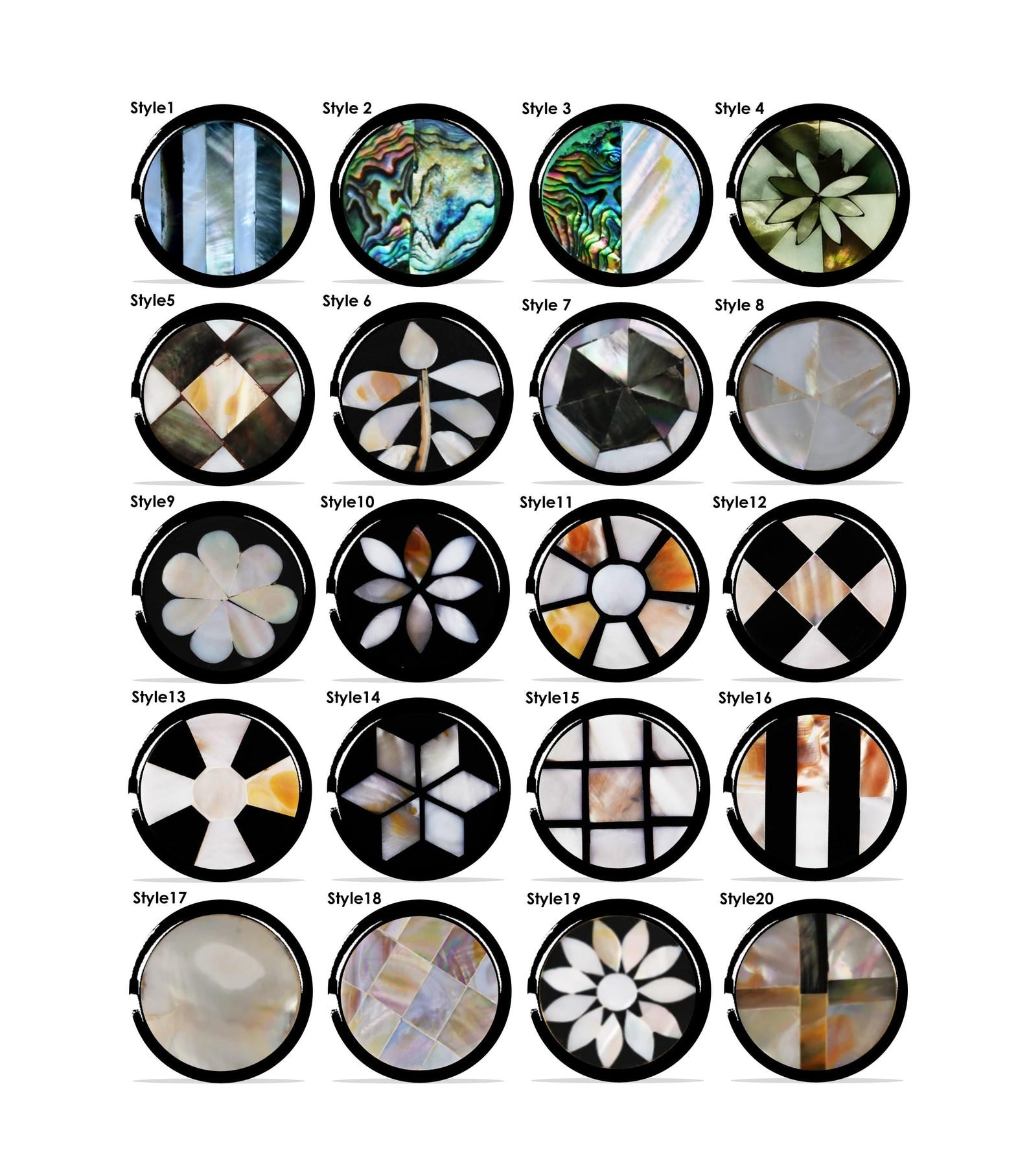 Mother of Pearl & Blackened Opulence Handle