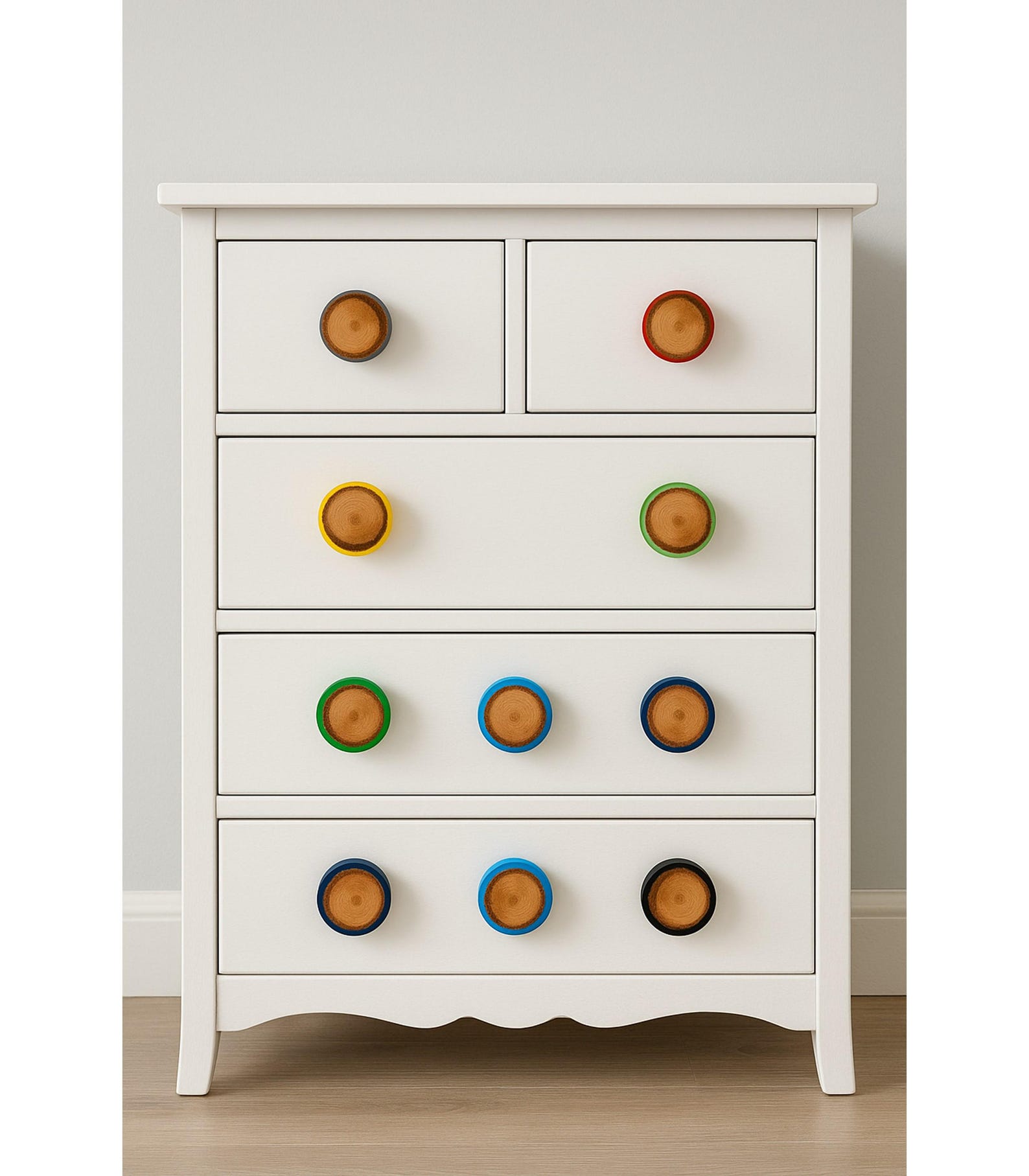 Colorful Resin & Wood Cabinet Knob