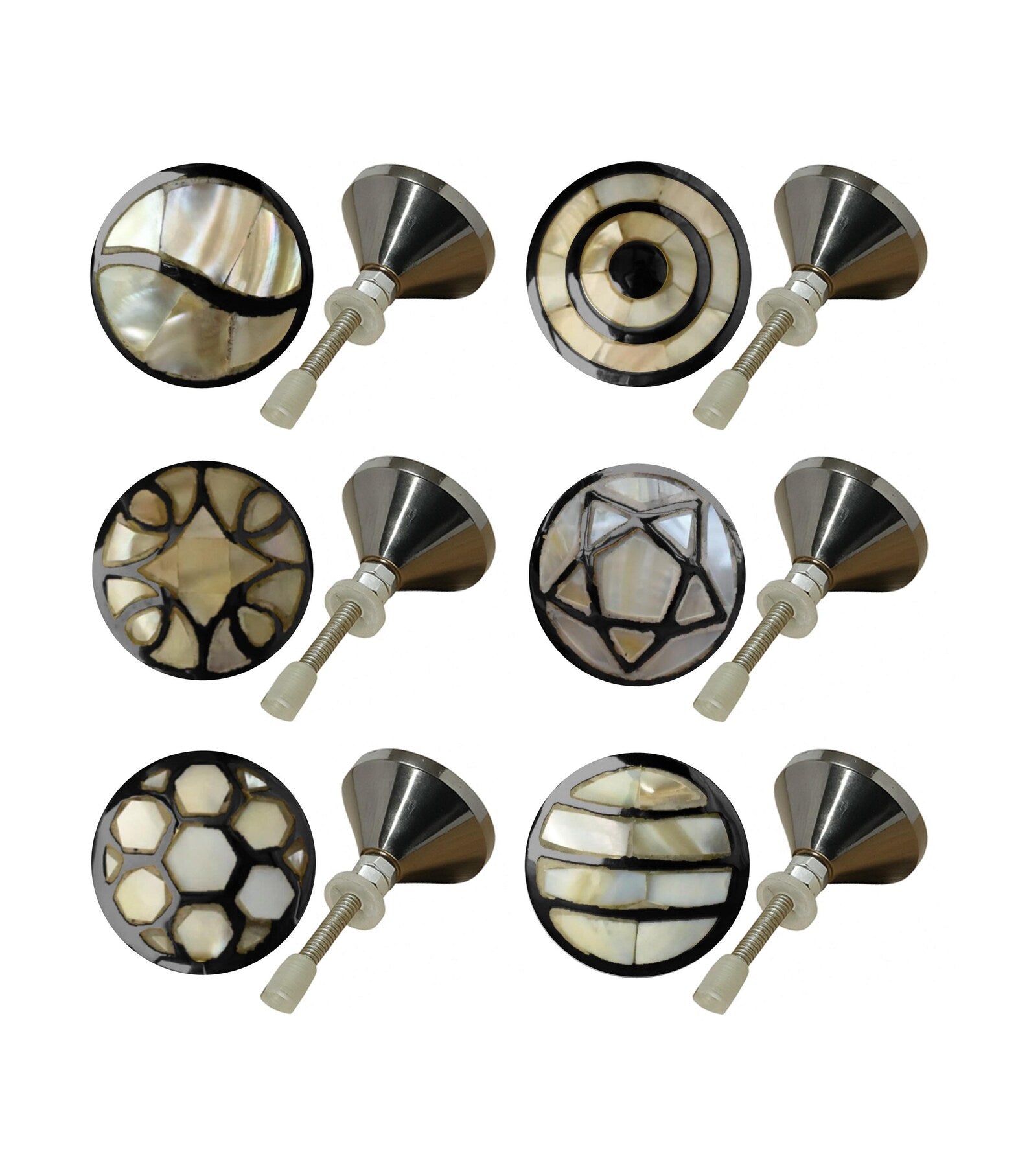 Mother of Black & Ivory Cabinet Handle
