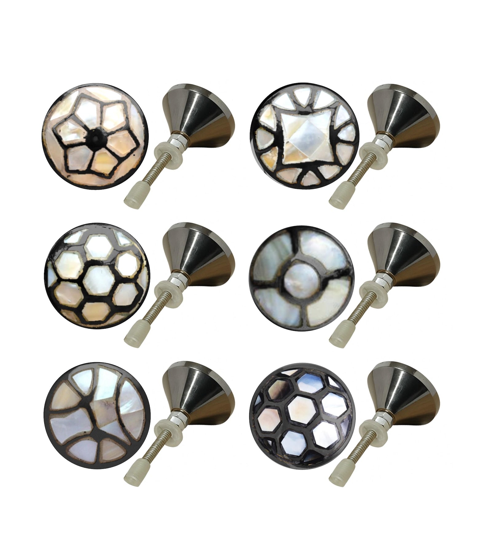 Mother of Black & Ivory Cabinet Handle