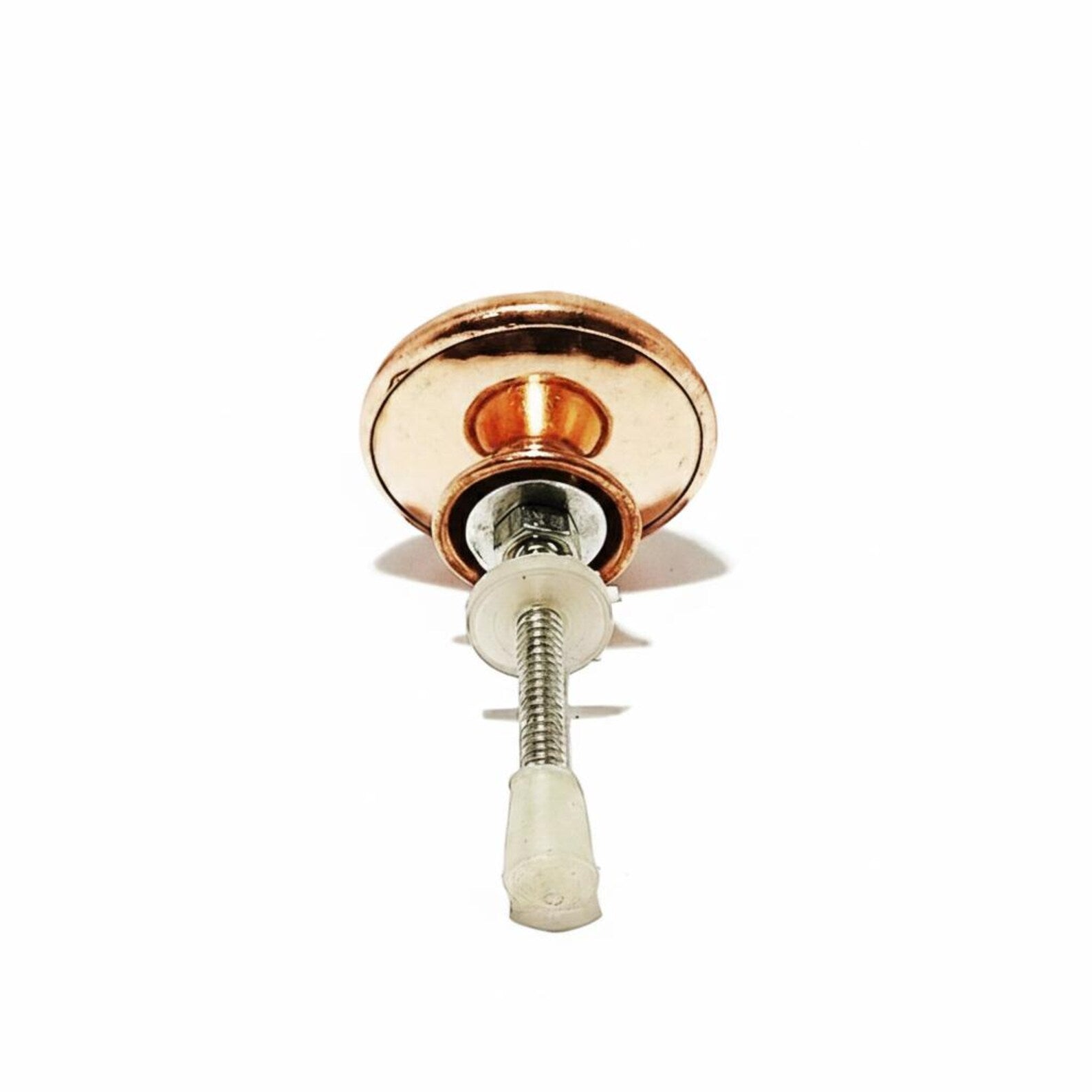 Etched Copper Drawer Knob | Rose Gold Floral Cabinet Knob