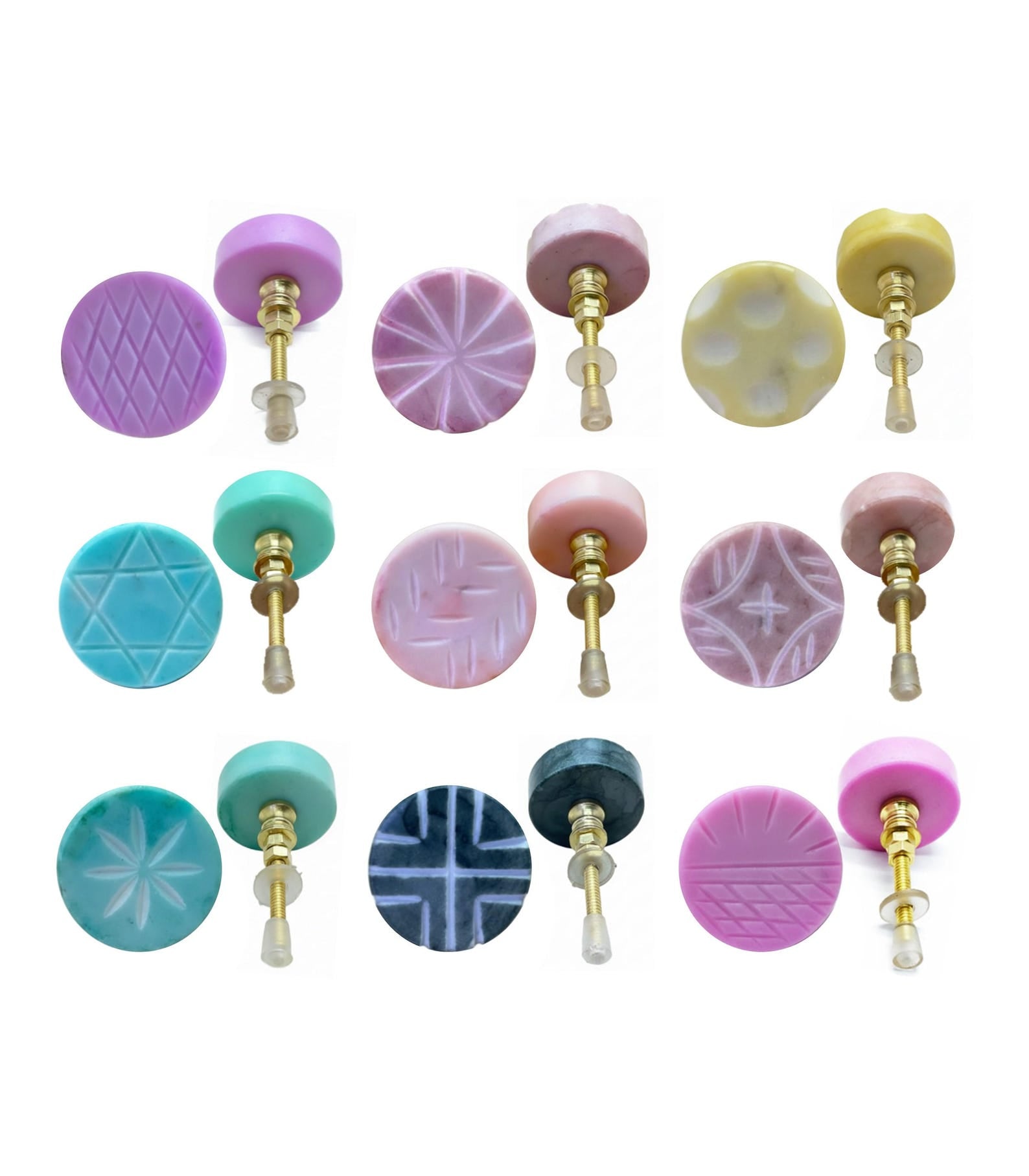 Marbled Stone Drawer Knob Handmade