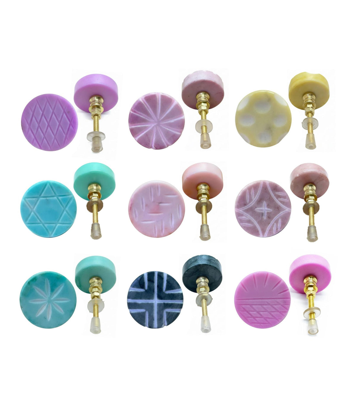 Marbled Stone Drawer Knob Handmade