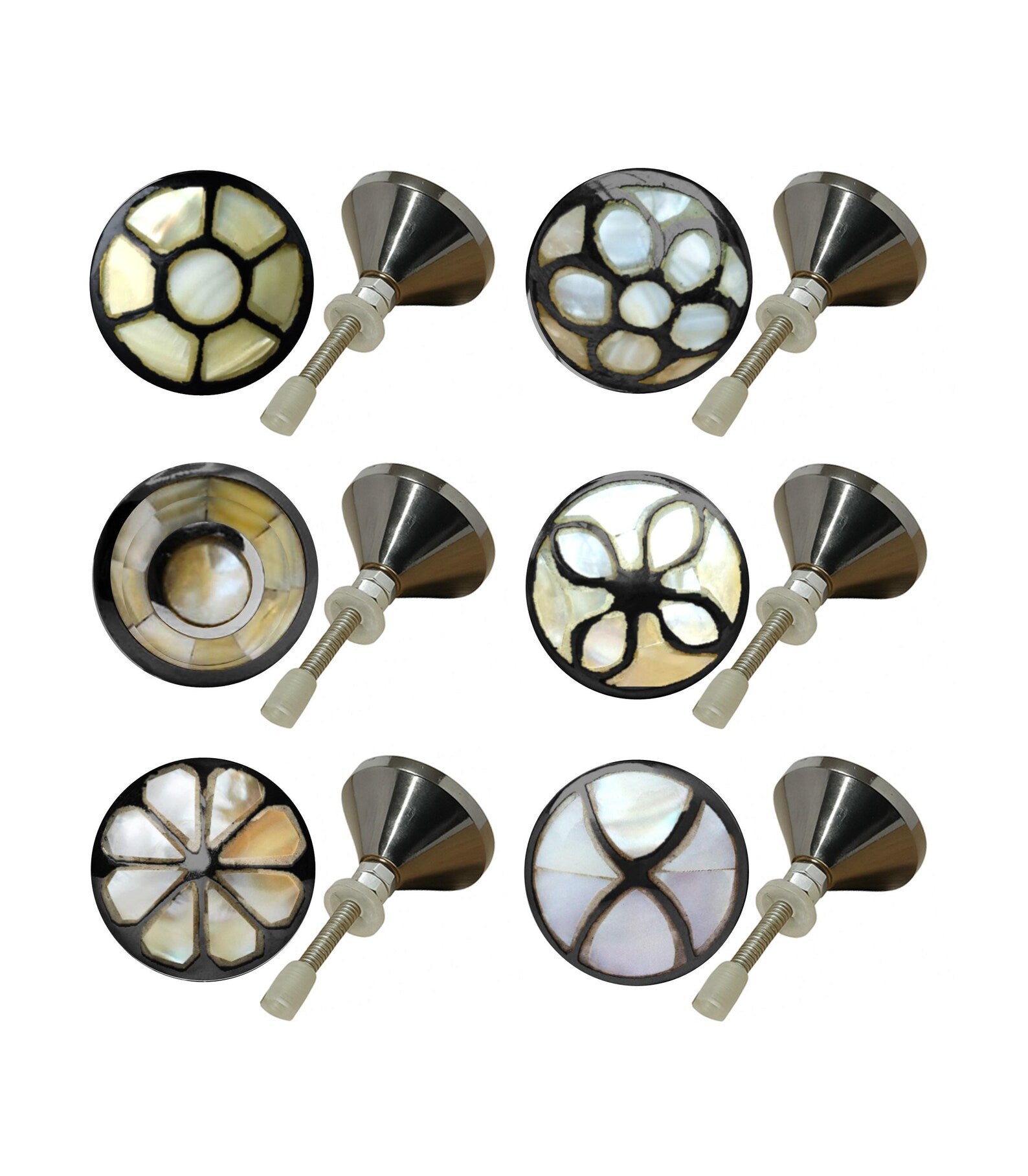 Mother of Black & Ivory Cabinet Handle