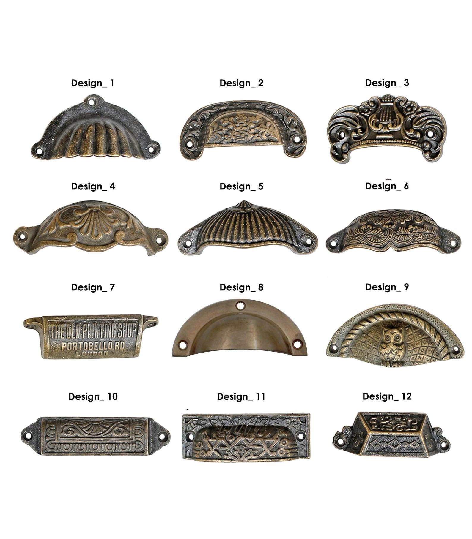 Antique Drawer Cup Handles