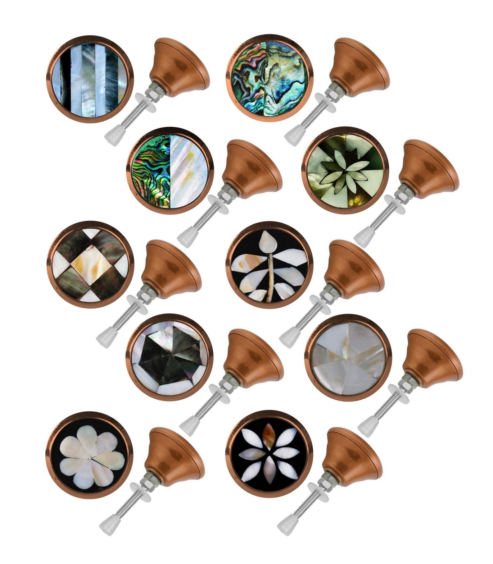 Handcrafted Mother of Pearl Cabinet Knobs