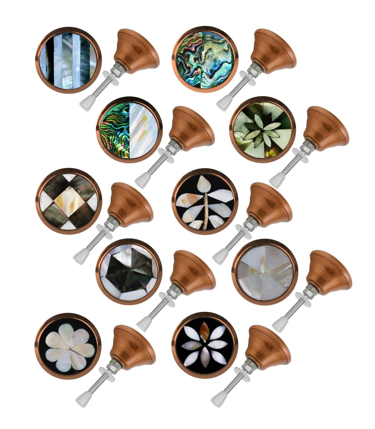 Handcrafted Mother of Pearl Cabinet Knobs