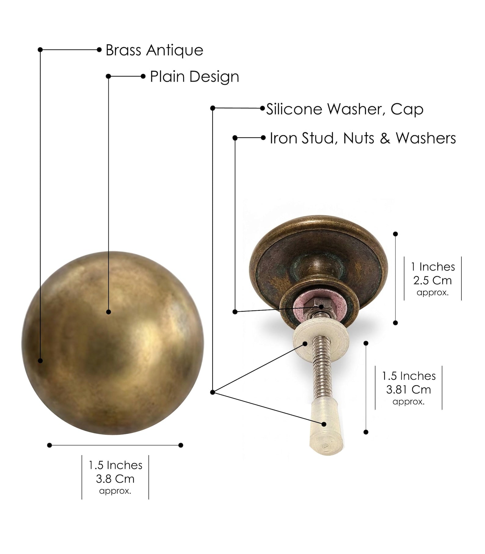 Vintage Brass Drawer Knobs