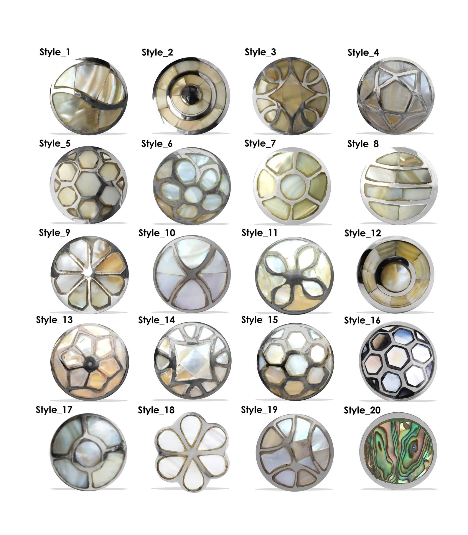 Mother of Pearl & Chrome Opulence Handle