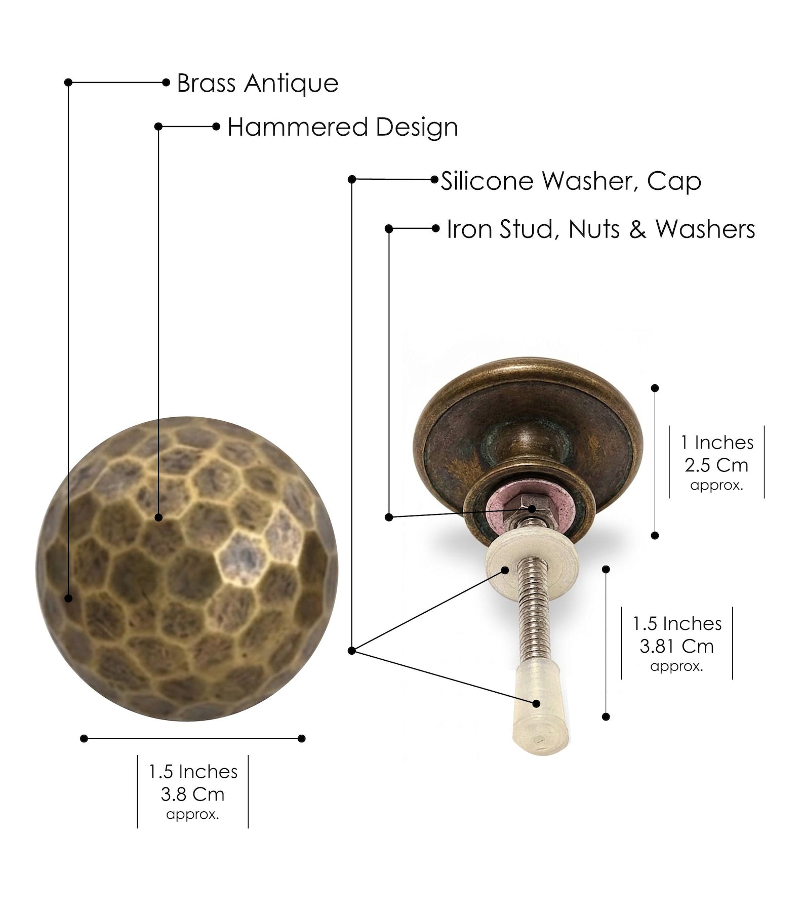 Vintage Brass Drawer Knobs