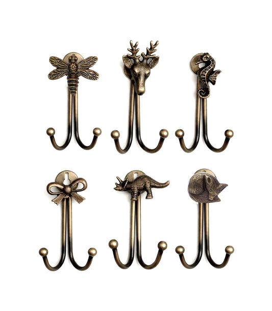 Antique Animal Double Hooks