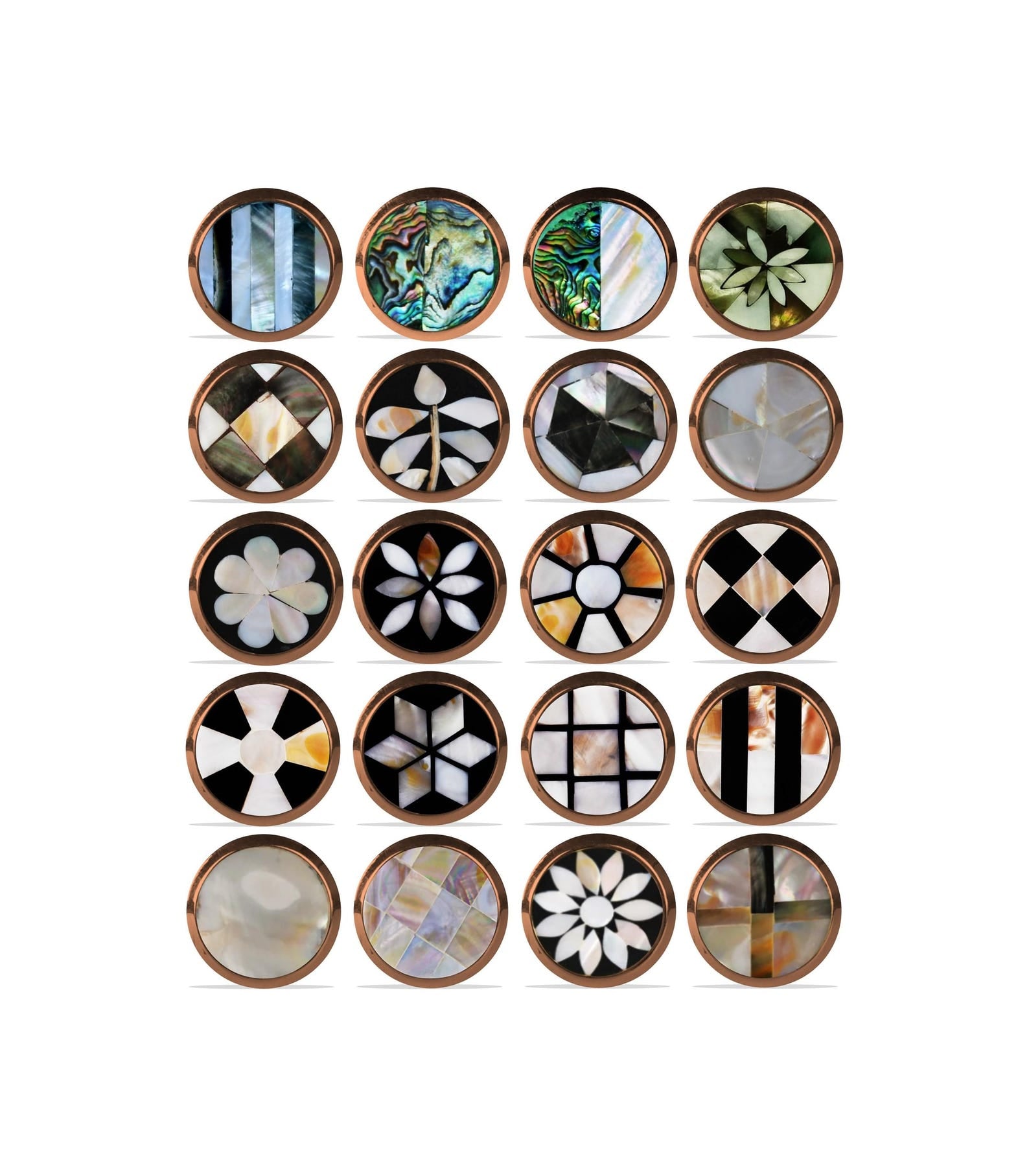 Handcrafted Mother of Pearl Cabinet Knobs