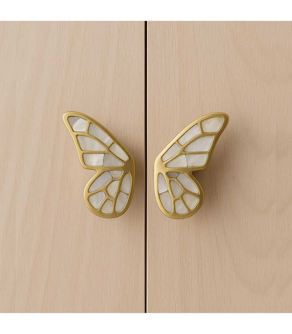 Mother of Pearl Butterfly Cabinet Knob