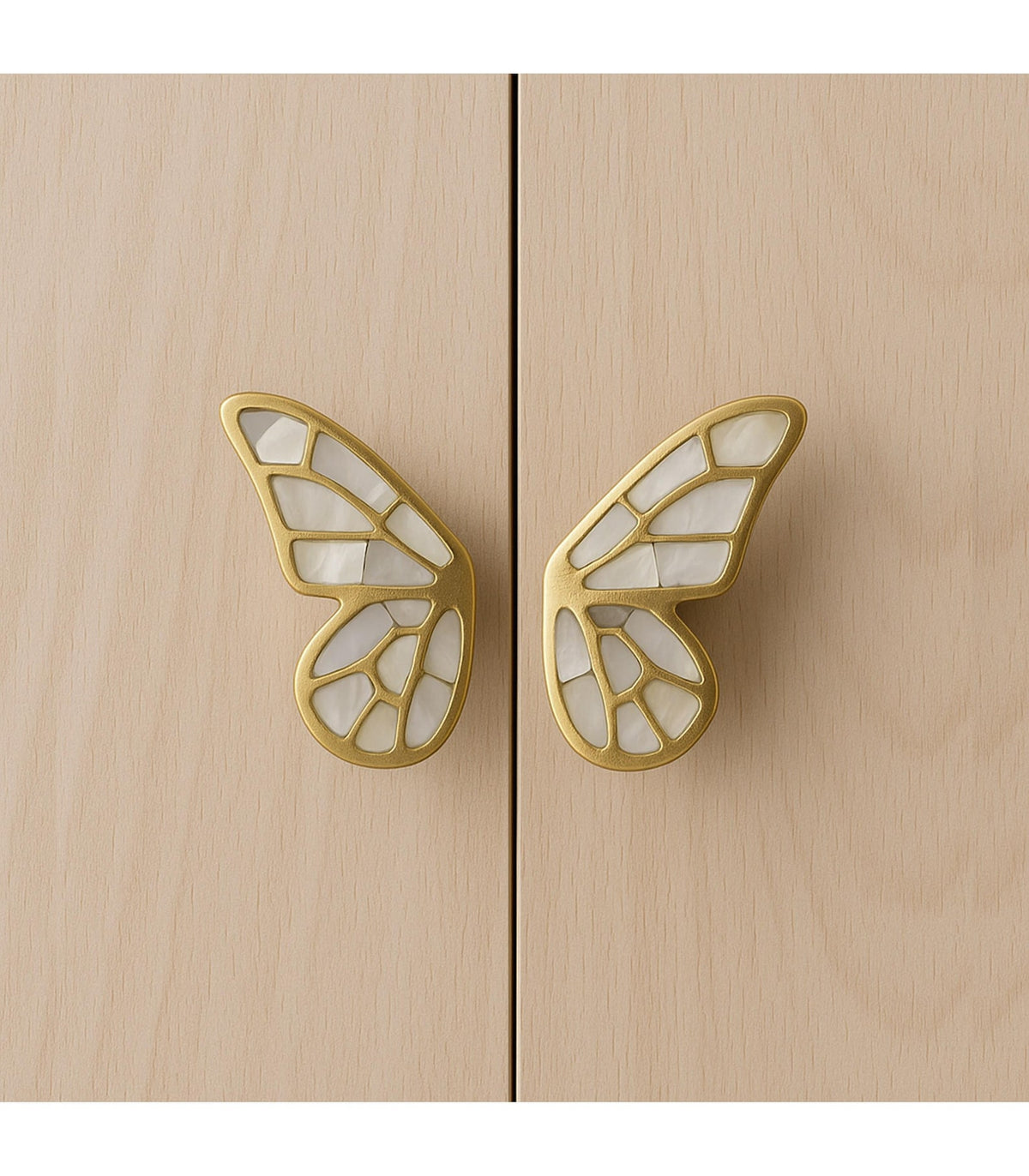 Mother of Pearl Butterfly Cabinet Knob