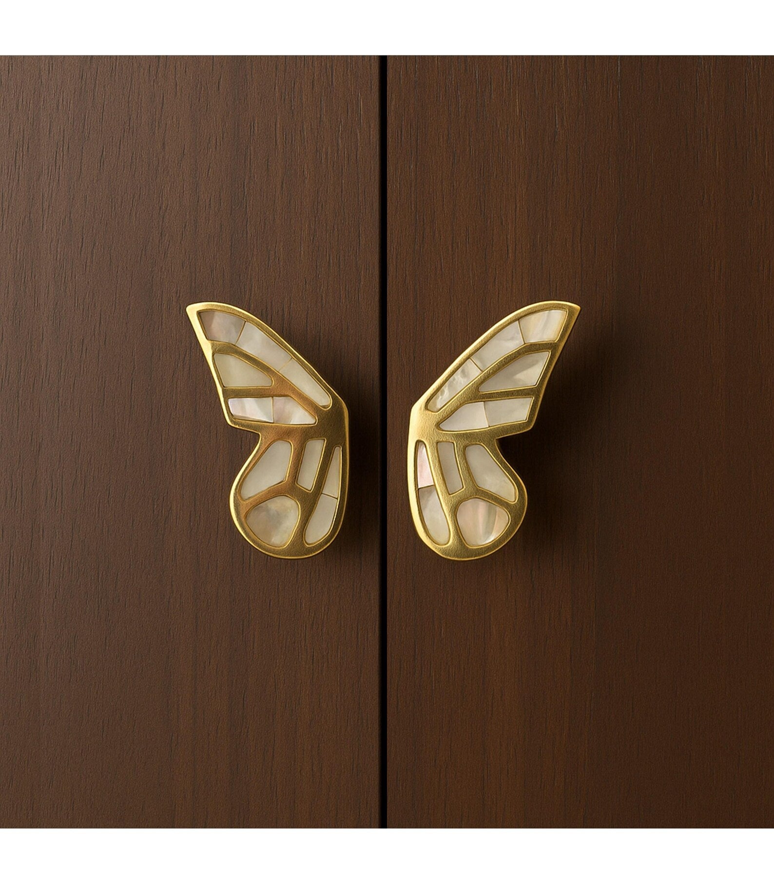 Mother of Pearl Butterfly Cabinet Knob