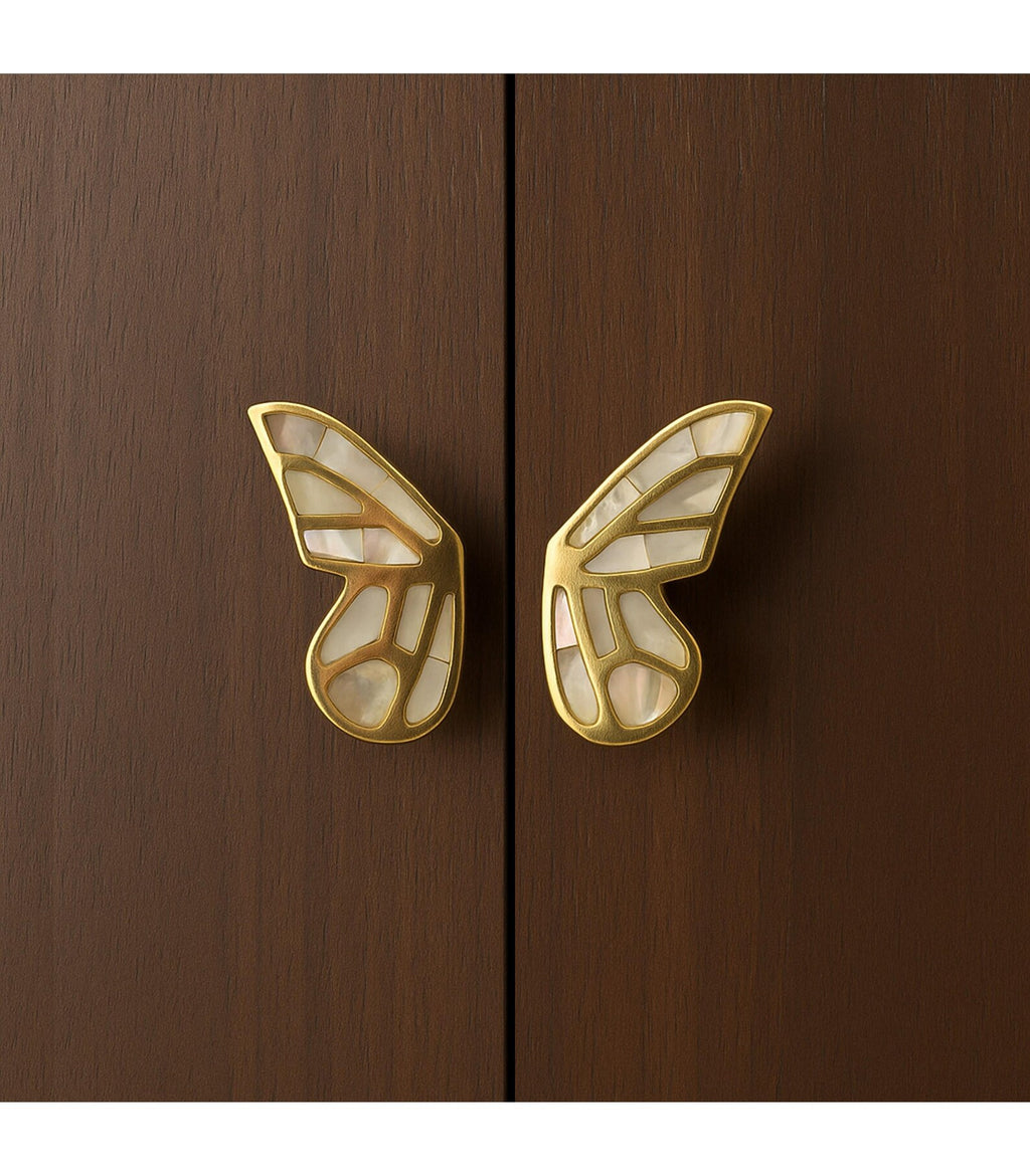 Mother of Pearl Butterfly Cabinet Knob