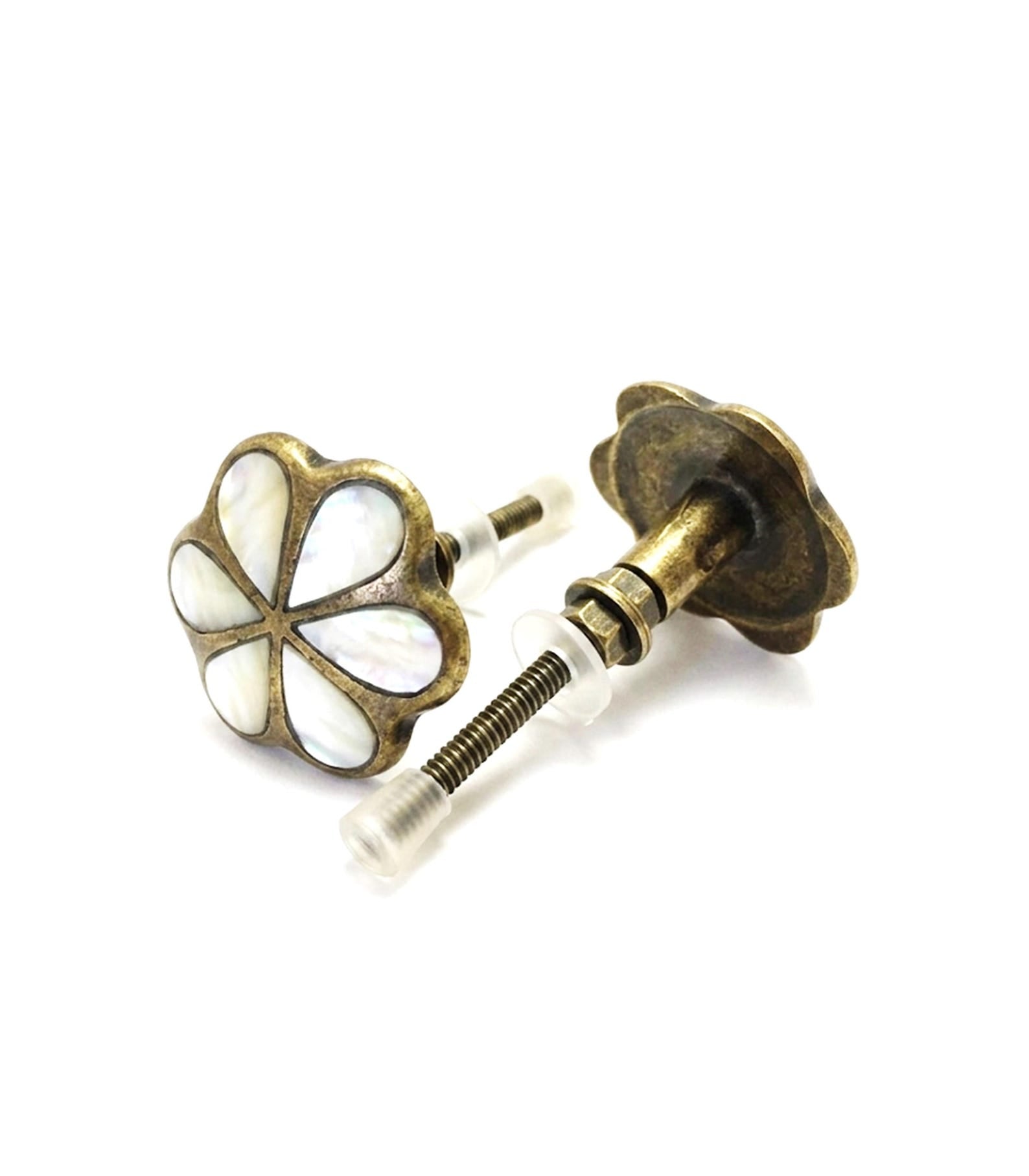 Pearl Floral Cabinet Knob