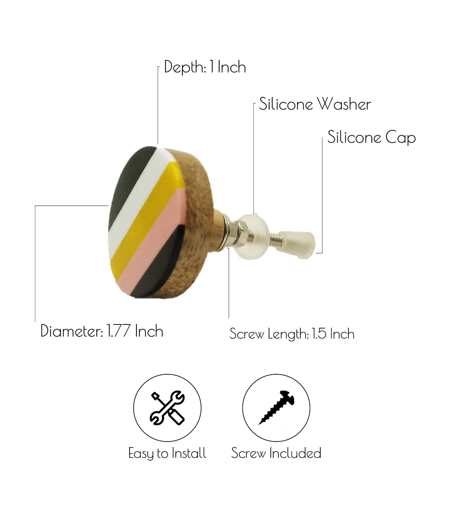 Modern Resin Cabinet Knobs