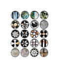 Handcrafted Mother of Pearl Chrome Cabinet Knobs