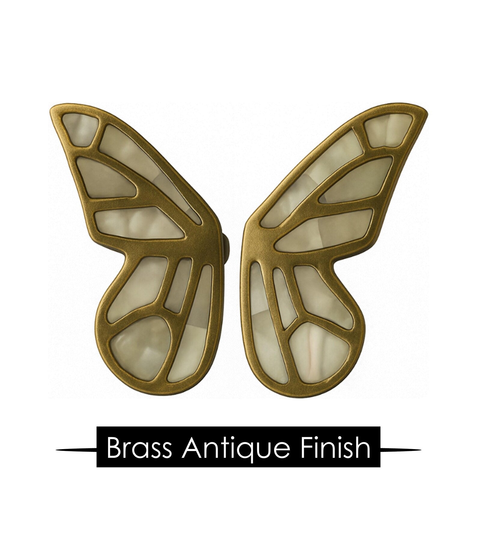 Mother of Pearl Butterfly Cabinet Knob