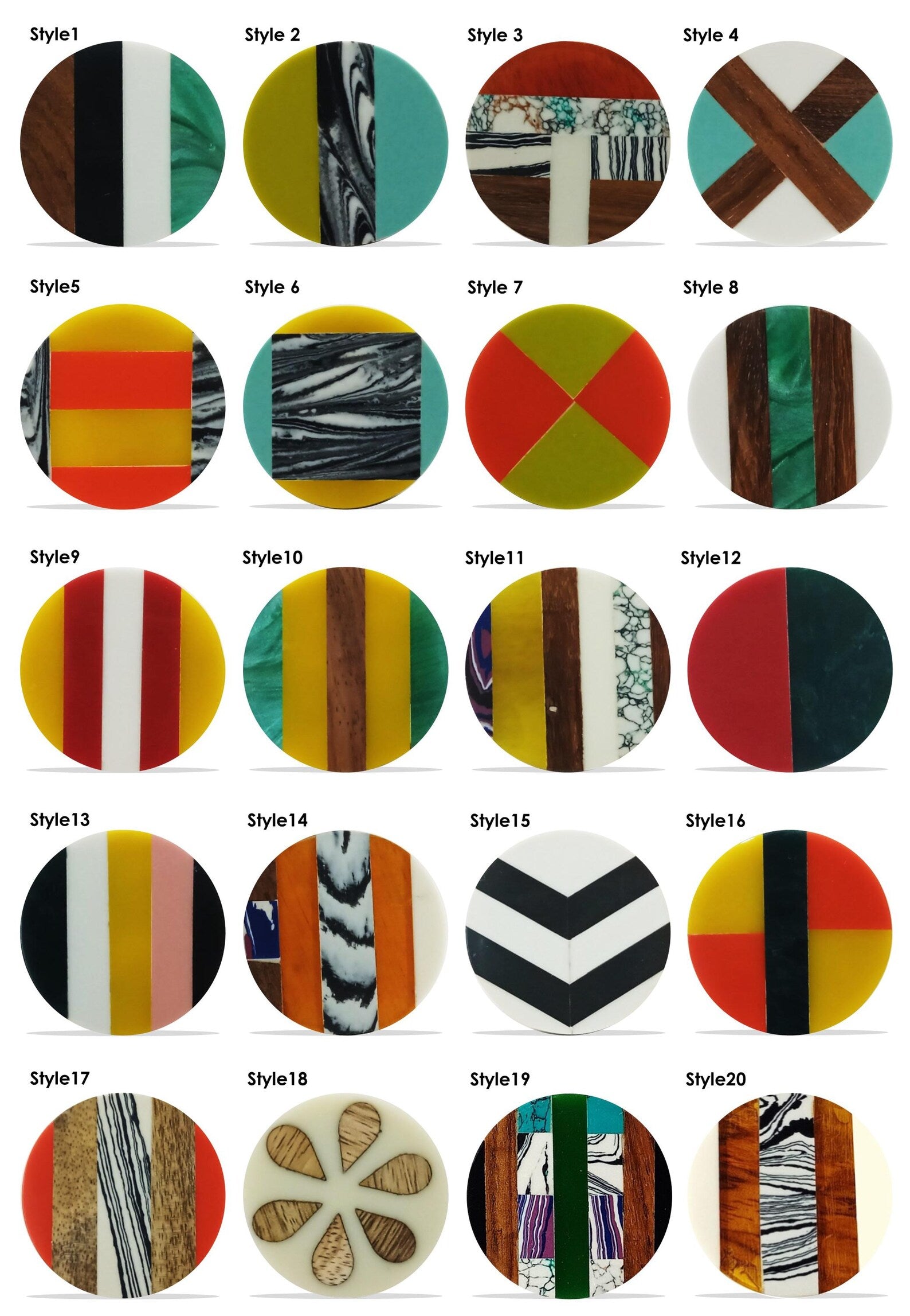 Modern Resin Cabinet Knobs