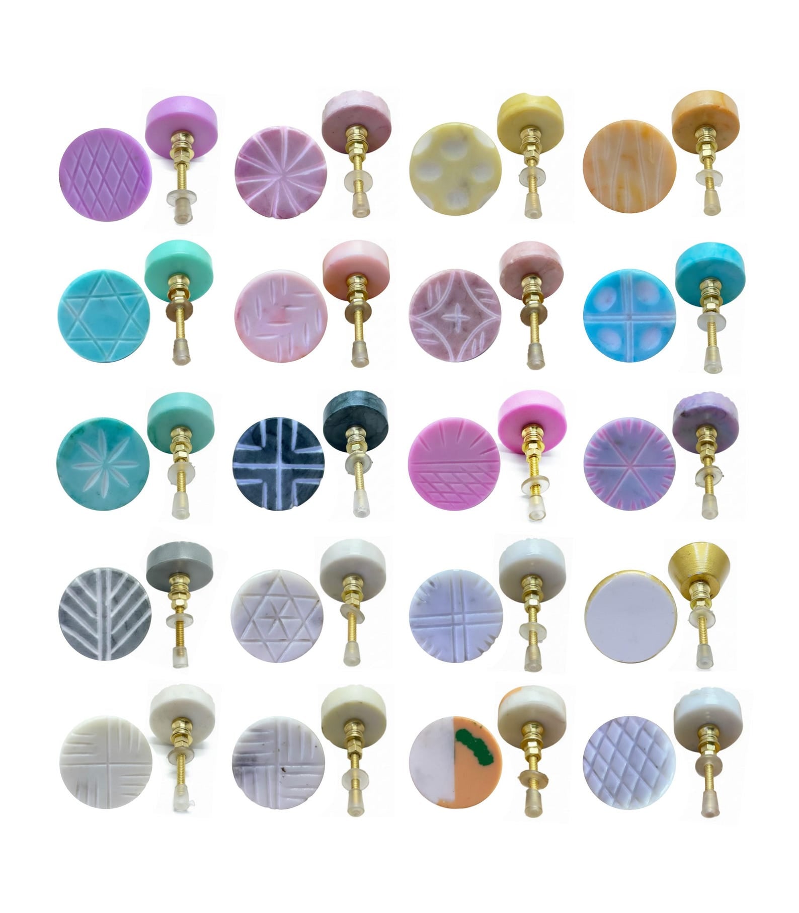 Marbled Stone Drawer Knob Handmade