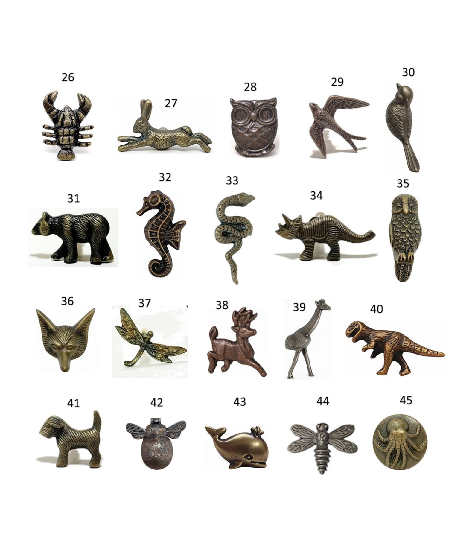 Antique Animal Double Hooks