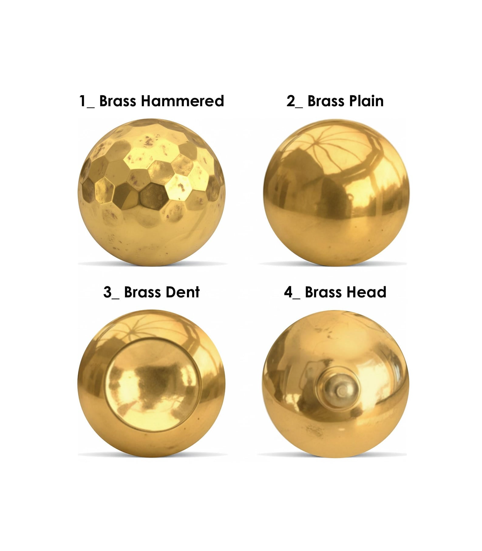 Premium Polished Brass Ball Cabinet Knobs