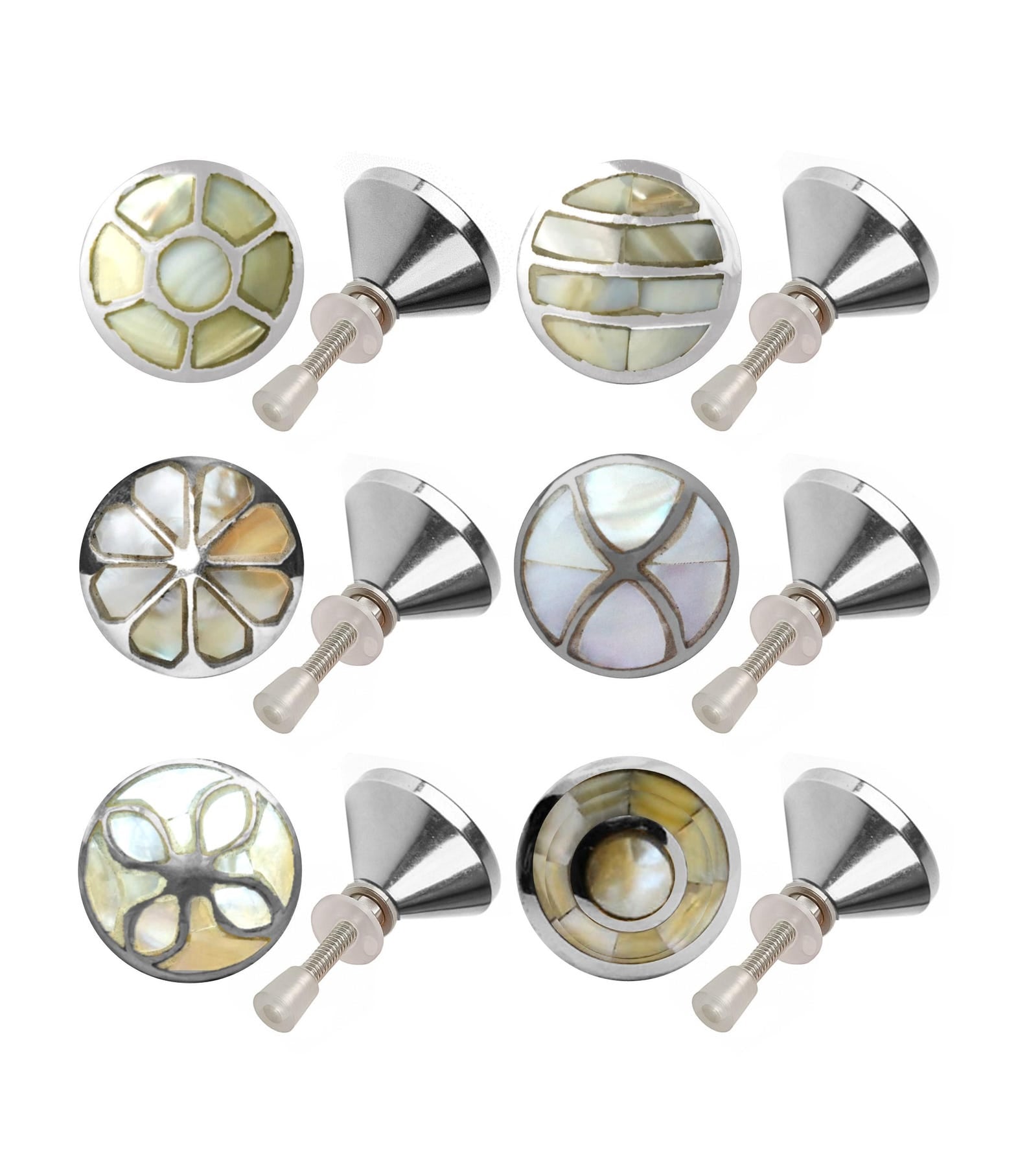 Mother of Pearl & Chrome Opulence Handle