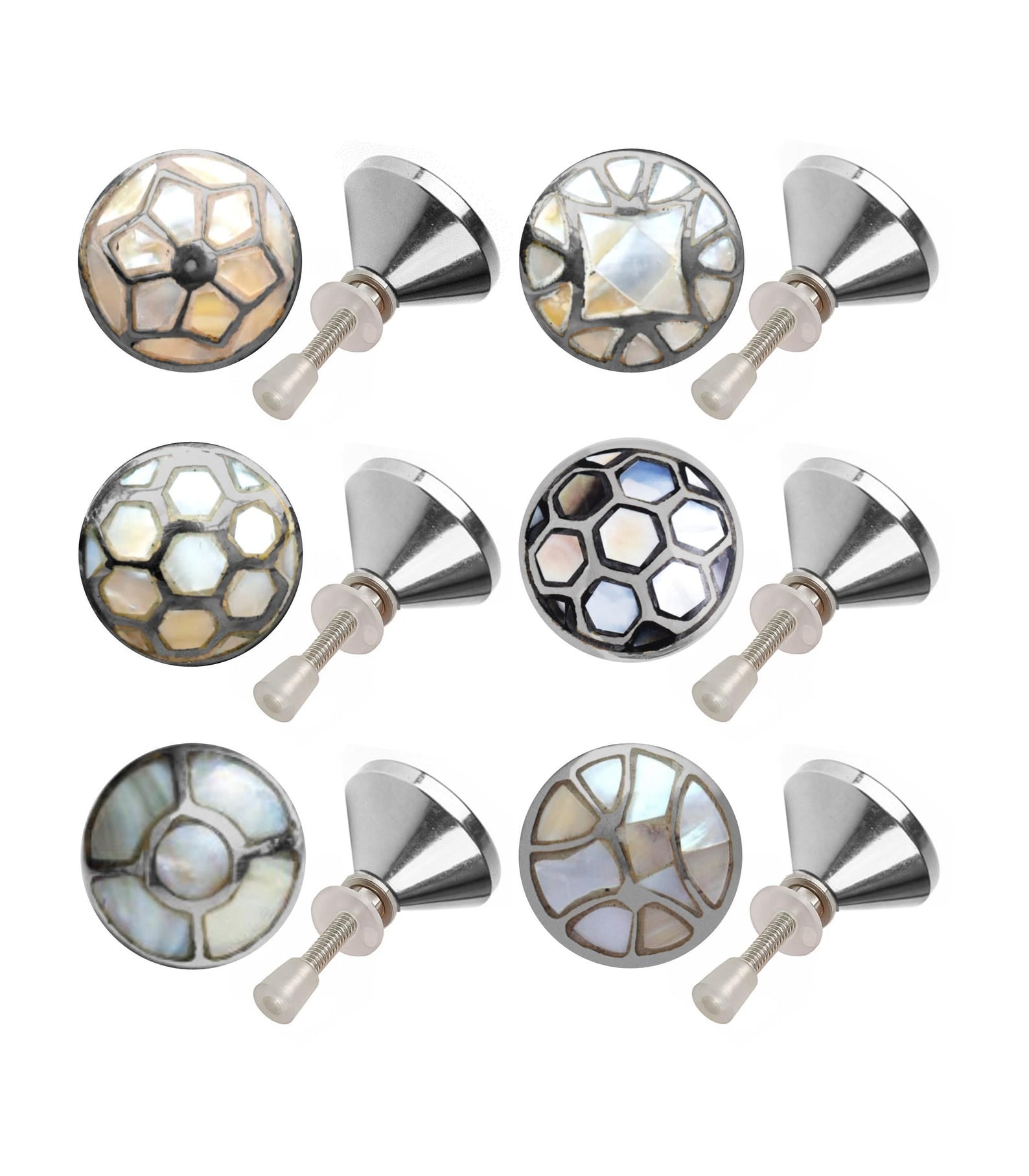 Mother of Pearl & Chrome Opulence Handle