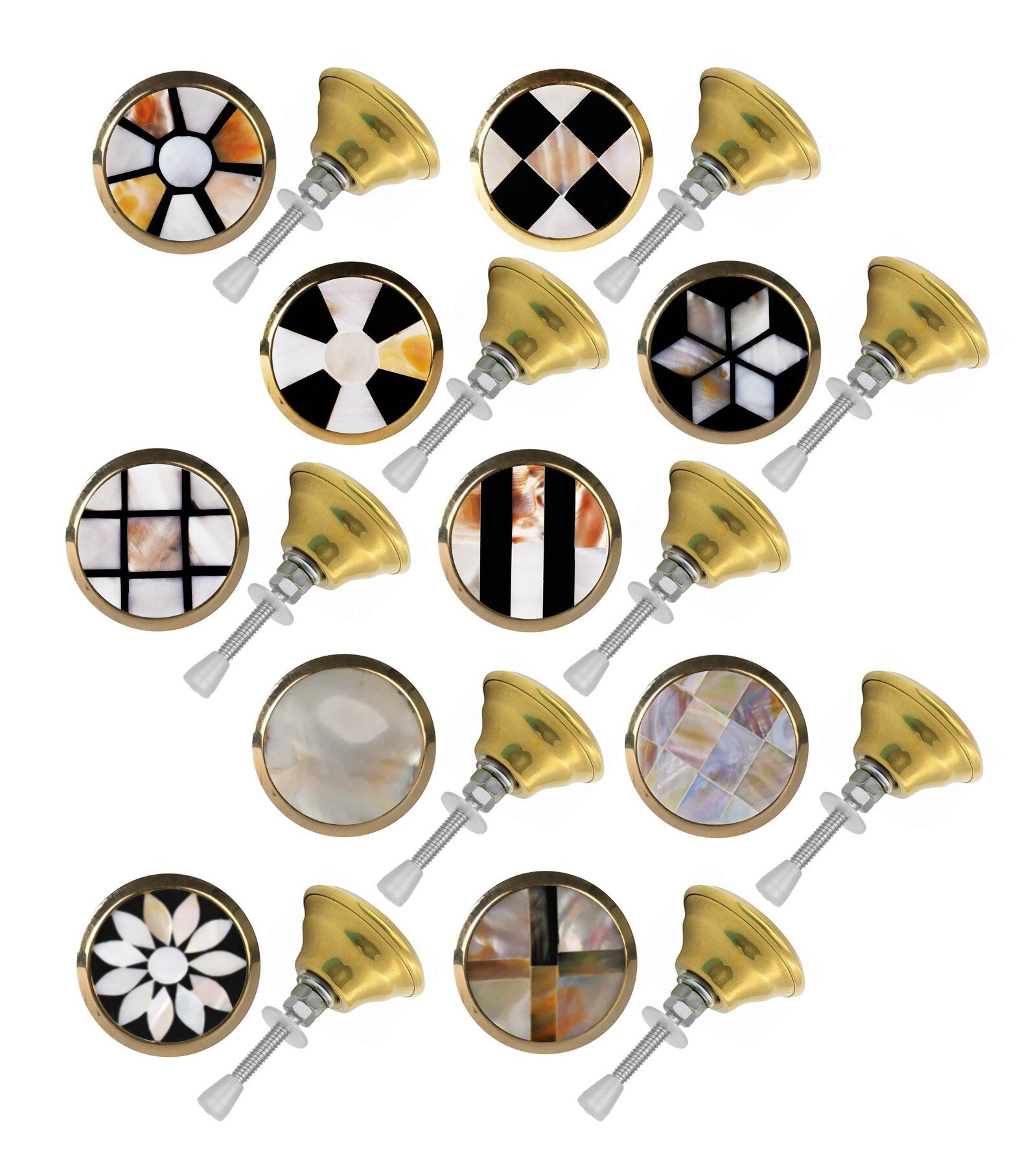 Mother of Pearl & Brass Opulence Handle