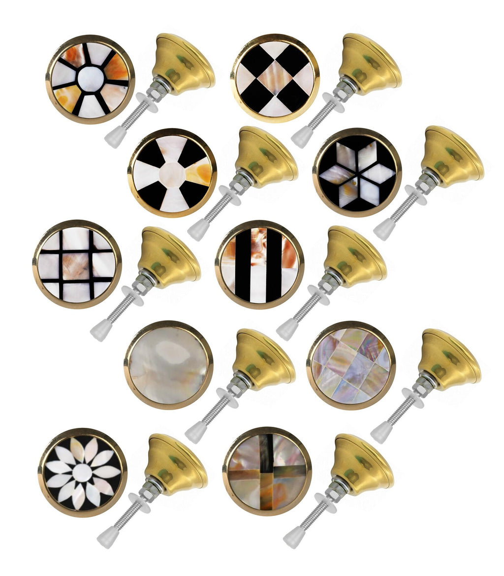 Mother of Pearl & Brass Opulence Handle