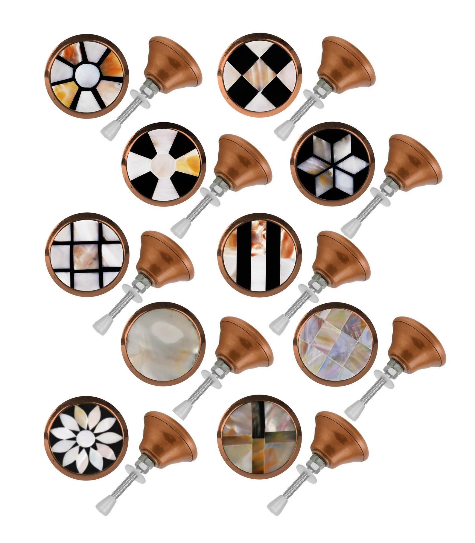 Handcrafted Mother of Pearl Cabinet Knobs
