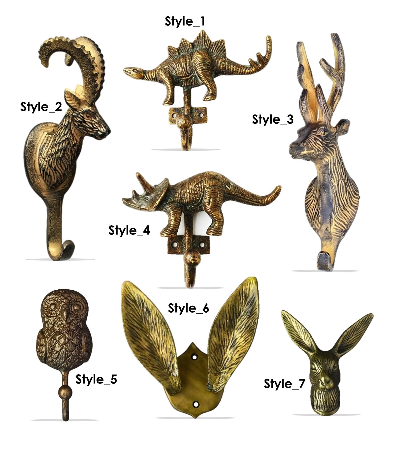 Vintage Animal Wall Hooks