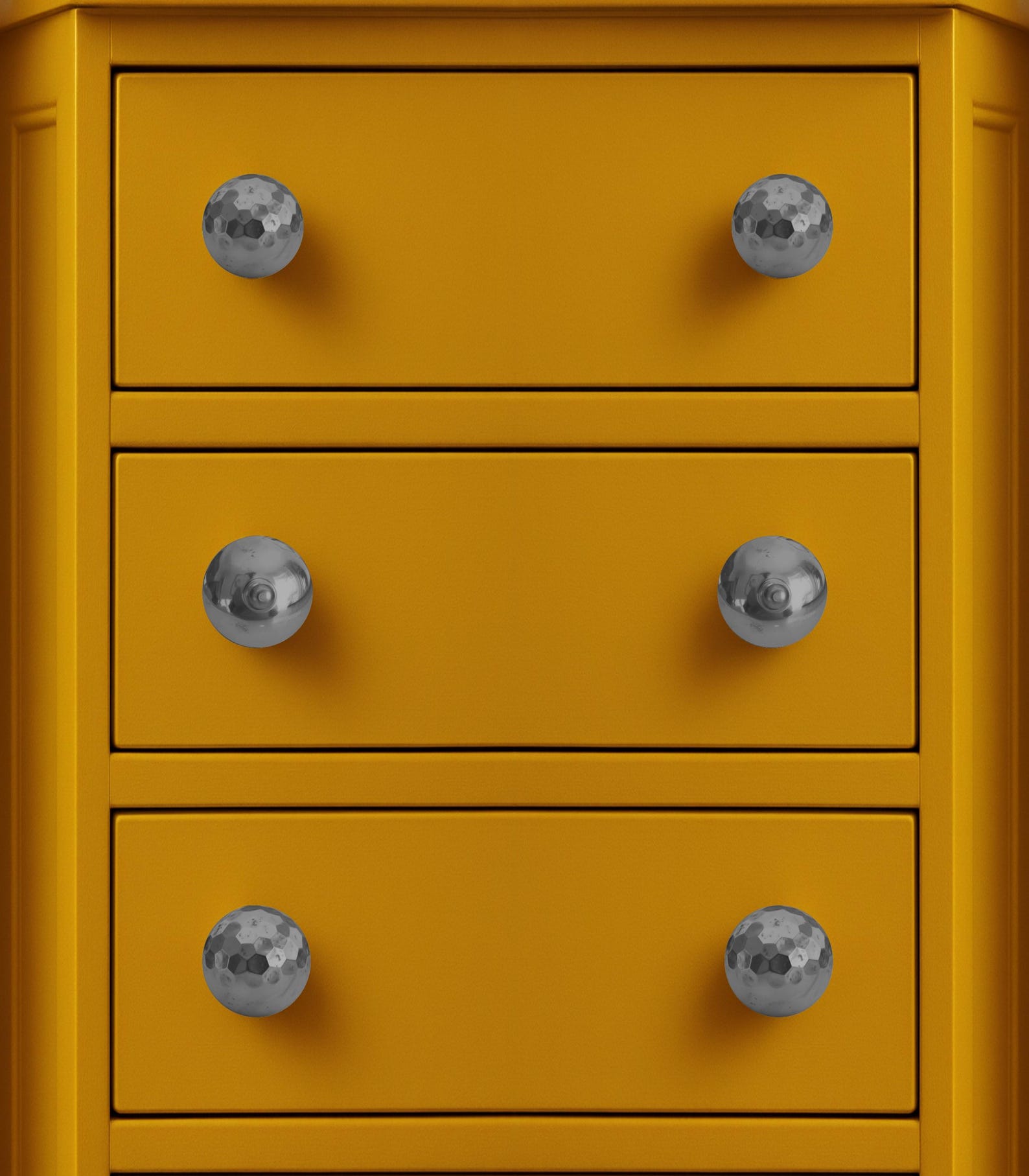 Blackened Brass Sphere Cabinet Knobs