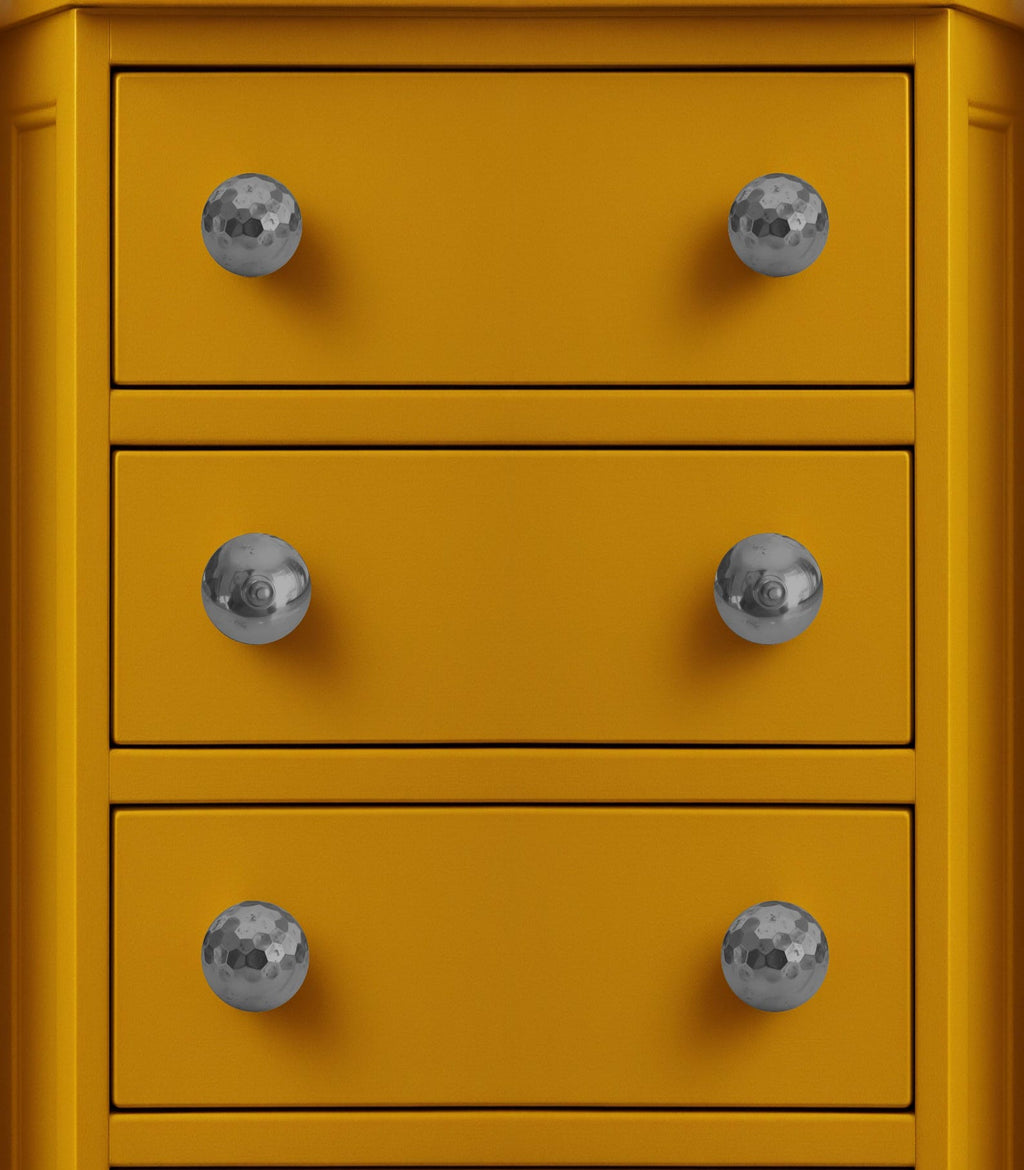 Blackened Brass Sphere Cabinet Knobs