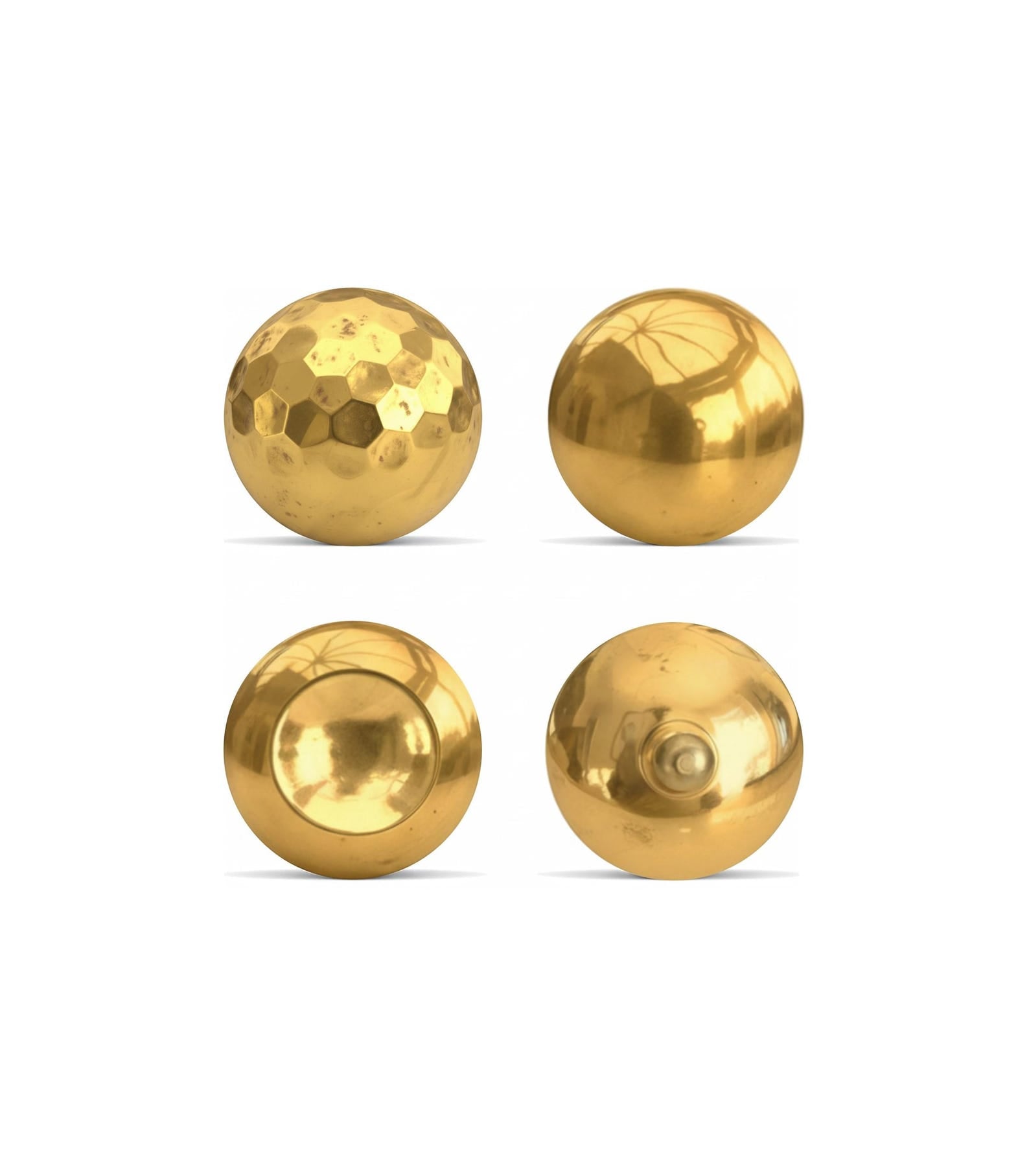 Premium Polished Brass Ball Cabinet Knobs
