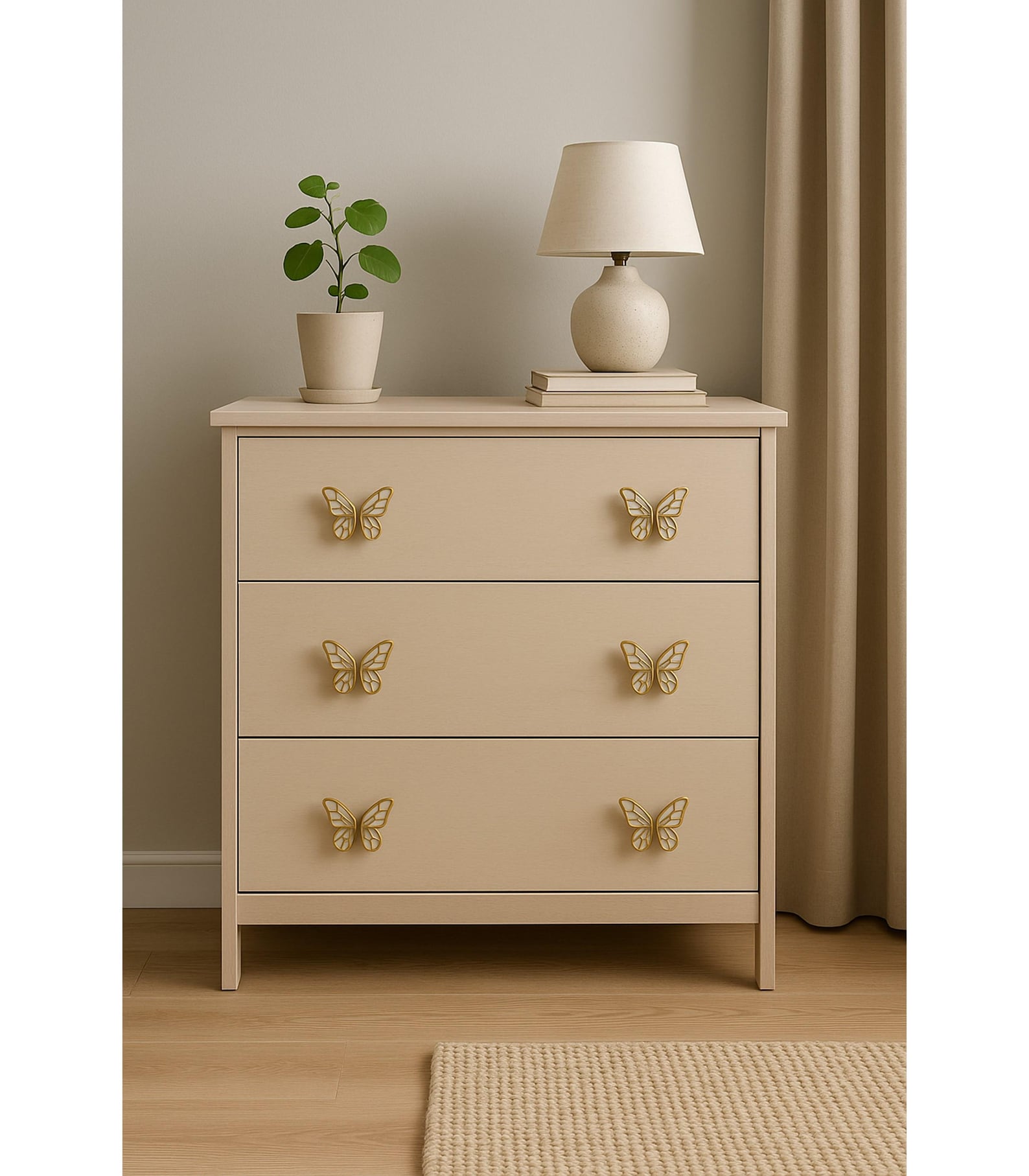 Mother of Pearl Butterfly Cabinet Knob