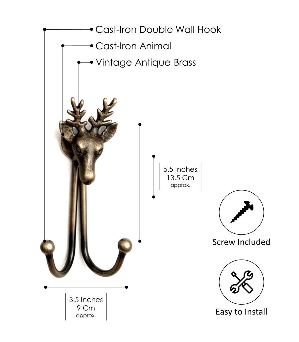 Antique Animal Double Hooks