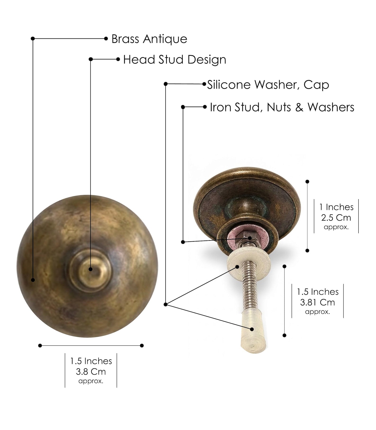 Vintage Brass Drawer Knobs