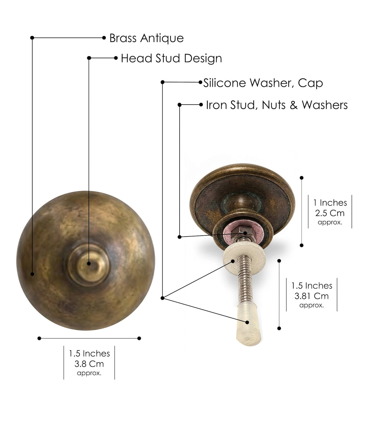 Vintage Brass Drawer Knobs